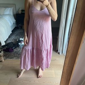 Lilac tiered maxi dress